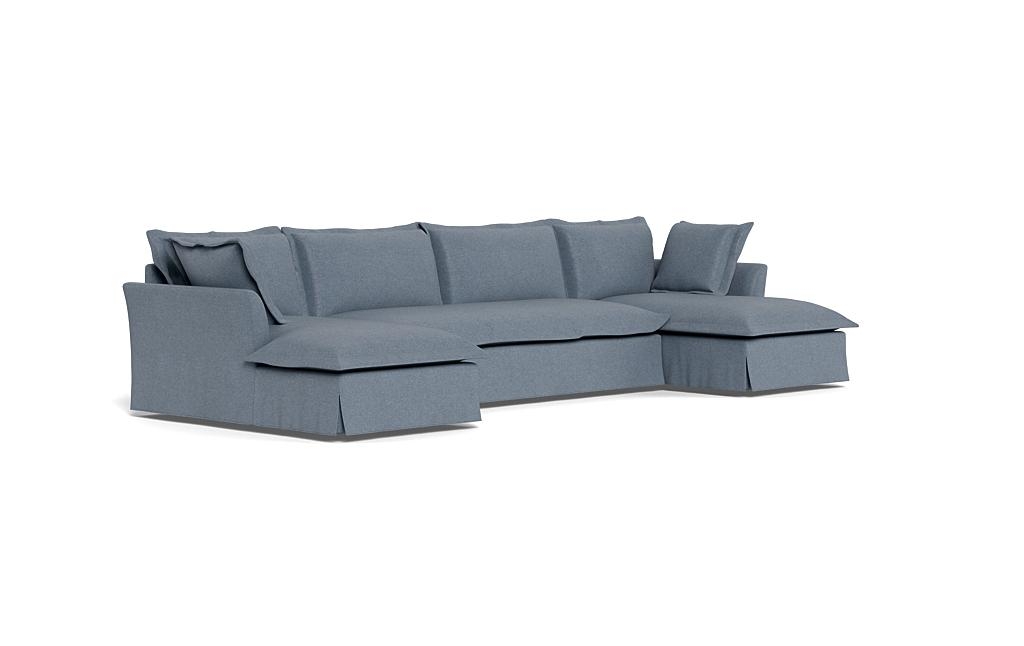 Skylar Slipcovered 3 Piece (4 Seat) U Chaise Sectional - Image 1