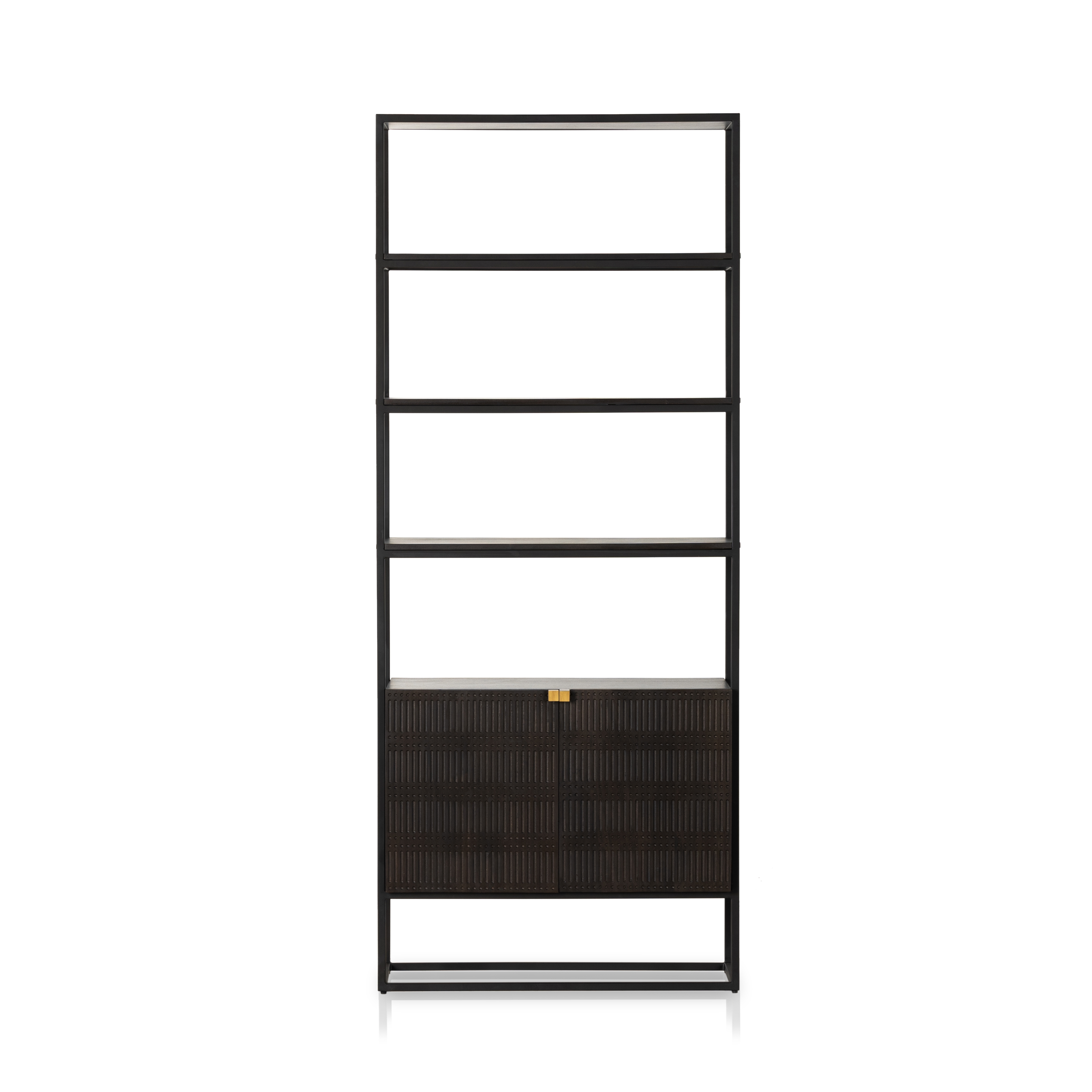 Kelby Bookcase-Carved Vintage Brown - Image 4