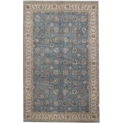 One-of-a-Kind Avalon Hand-Knotted Blue/Gold 6' x 9'7" Wool Area Rug - Image 0