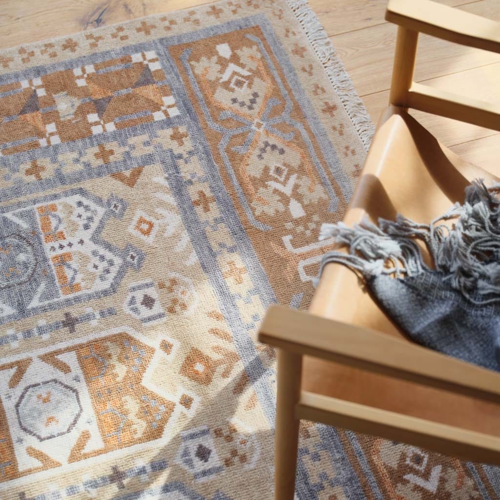 The Citizenry Tamasi Hand-Knotted Area Rug | 6' x 9' | Light Blue - Image 4