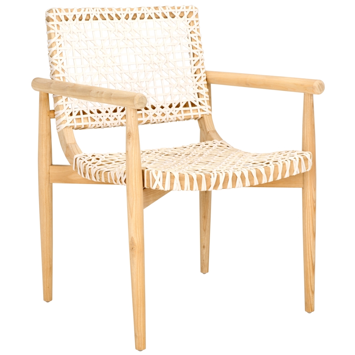 Sianna Accent Chair - White / Natural - Safavieh - Image 6