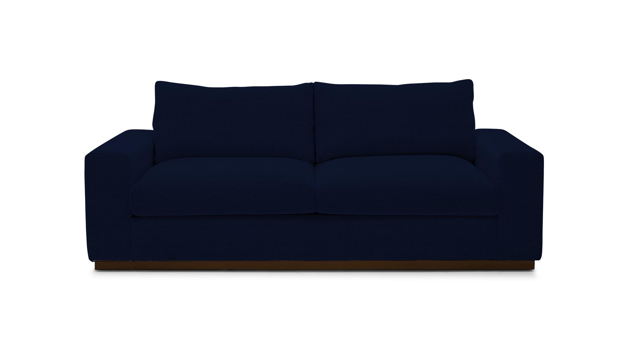 Blue Holt Mid Century Modern Sofa - Royale Cobalt - Mocha - Image 0