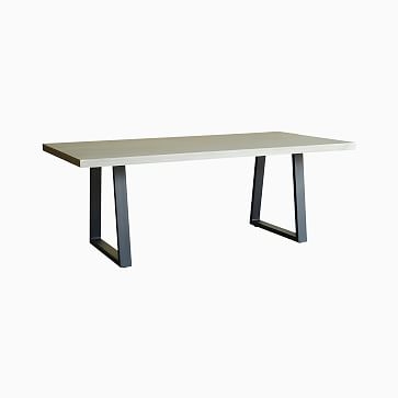 Malfa 78.75" Outdoor Rectangle Dining Table, Light Gray - Image 2