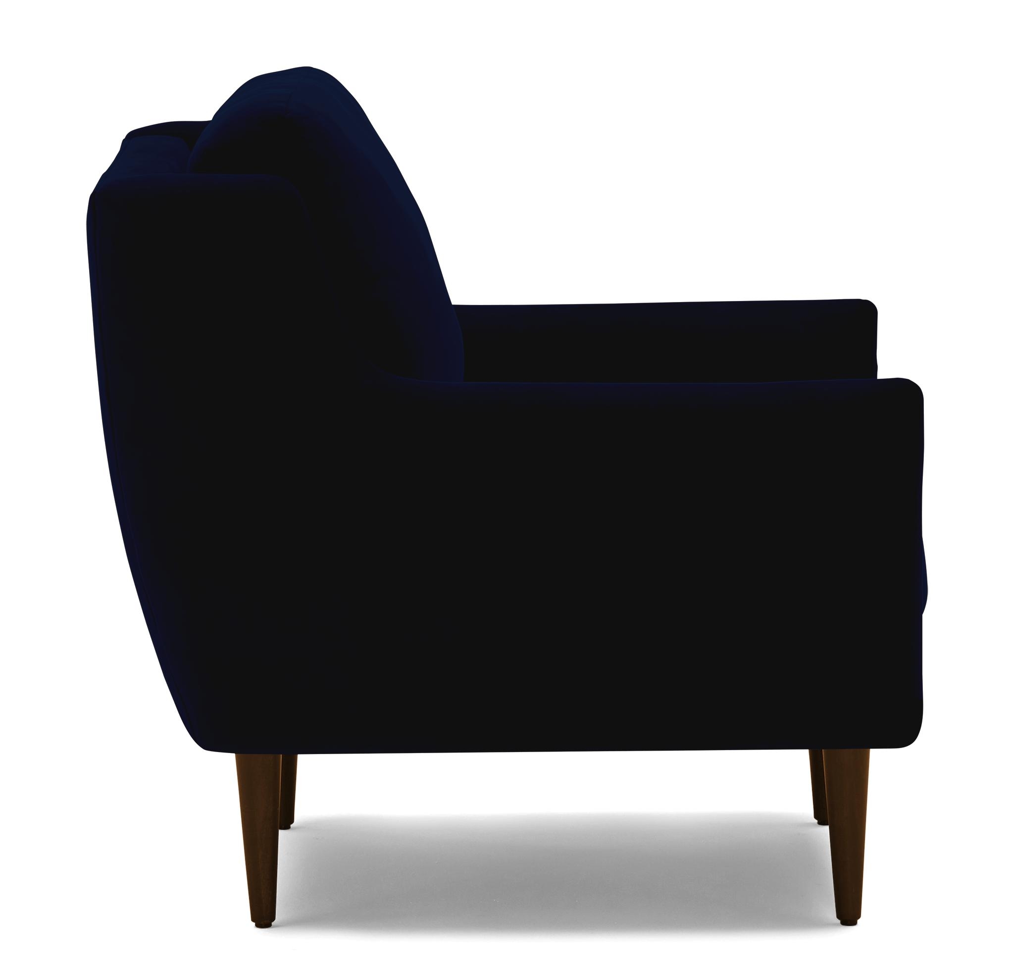 Blue Bell Mid Century Modern Chair - Bentley Indigo - Mocha - Image 2