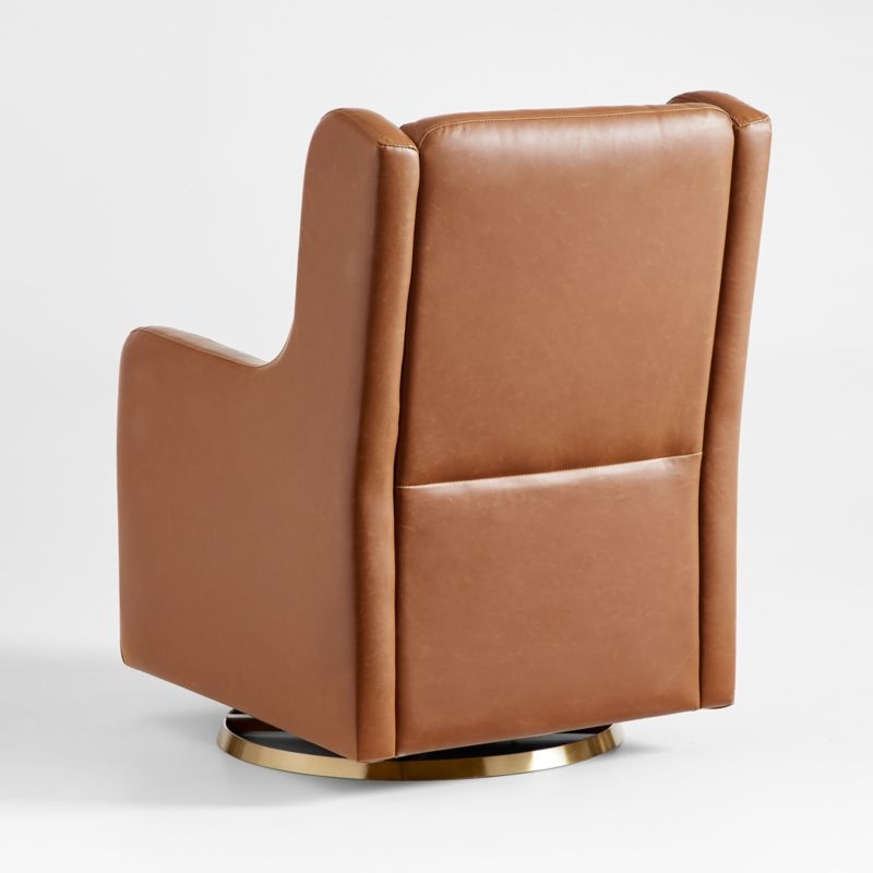 Wally Tan Vegan Leather Nursery Glider Chair - Image 2