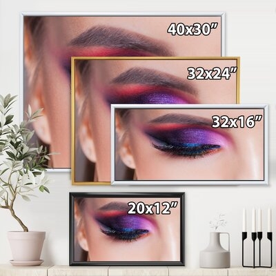 Bright Eye Makeup In Luxurious Blue Shades - Modern Canvas Wall Art Print - Image 0