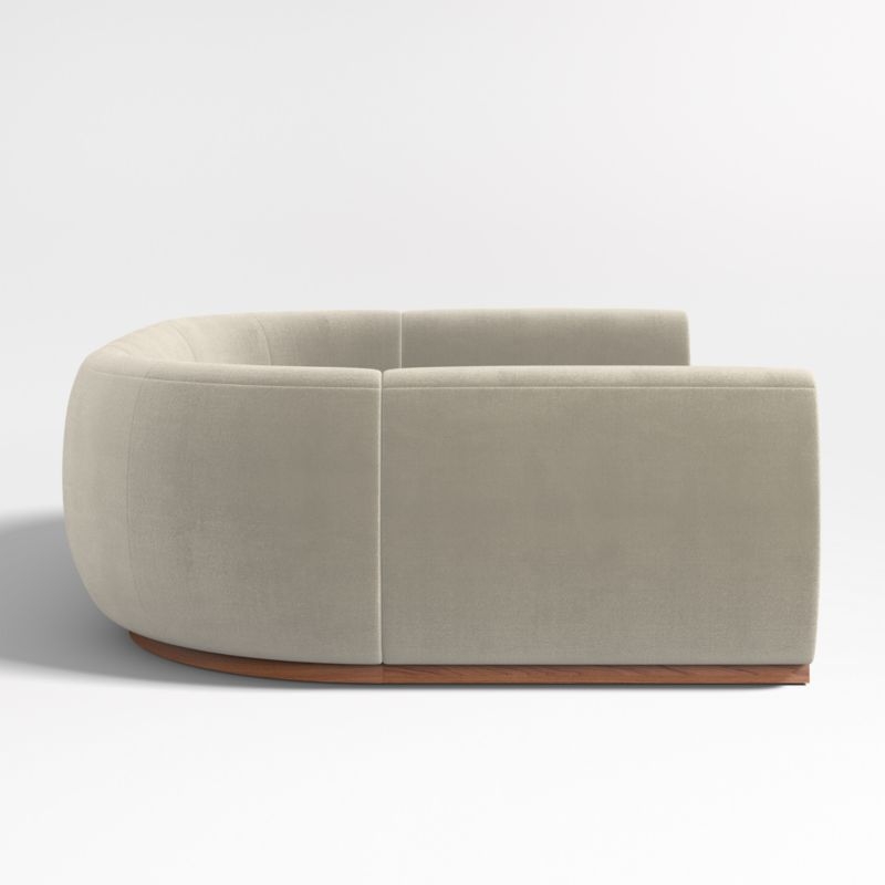 Leandro Tan Brown U-Shaped Dining Banquette with Rounded Corners - Image 2
