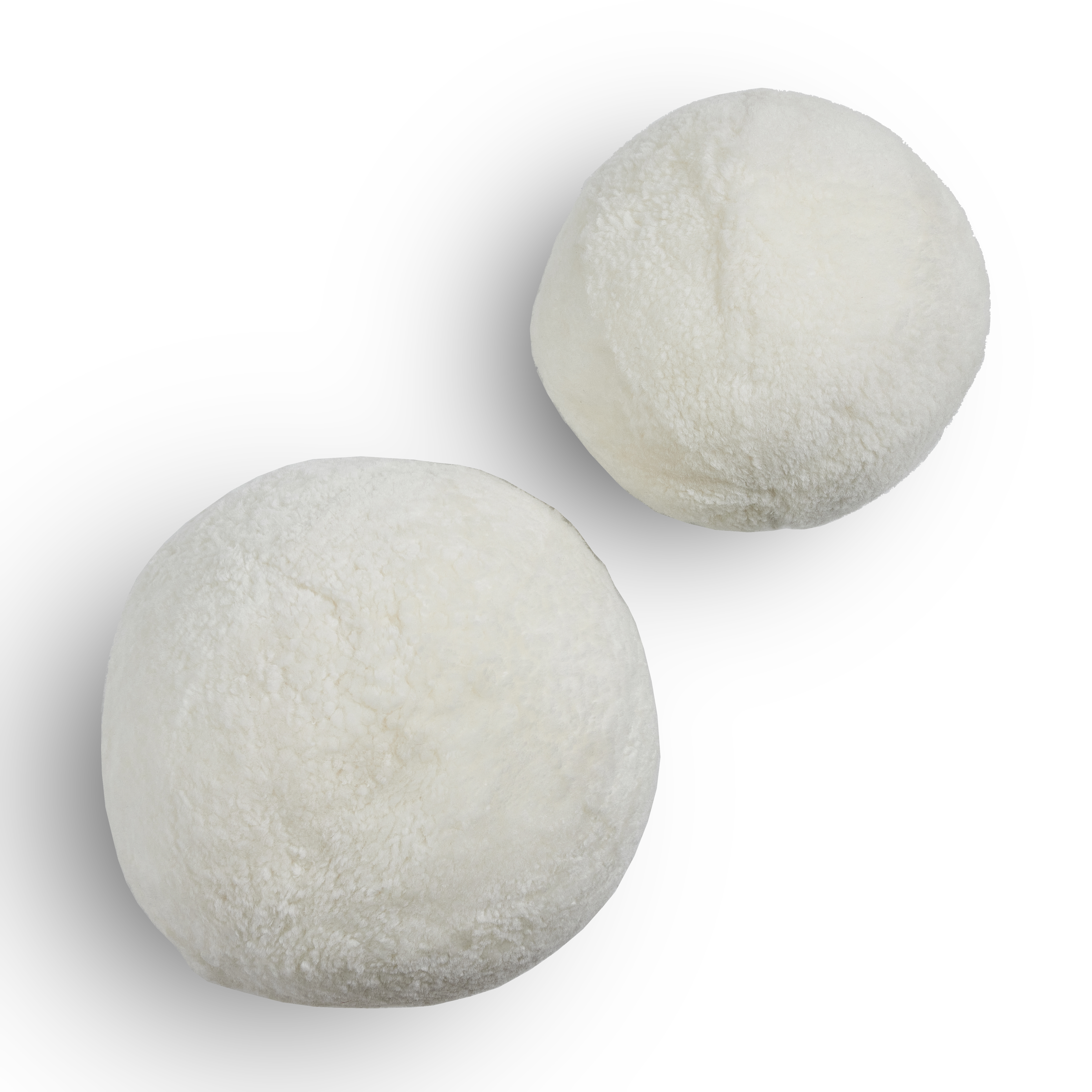 Balle Shearling Pillow-White-Set 2-12.5" - Image 2