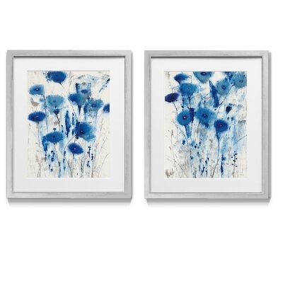 Blue Impressions I - 2 Piece Picture Frame Graphic Art Print Set on Paper - Image 0