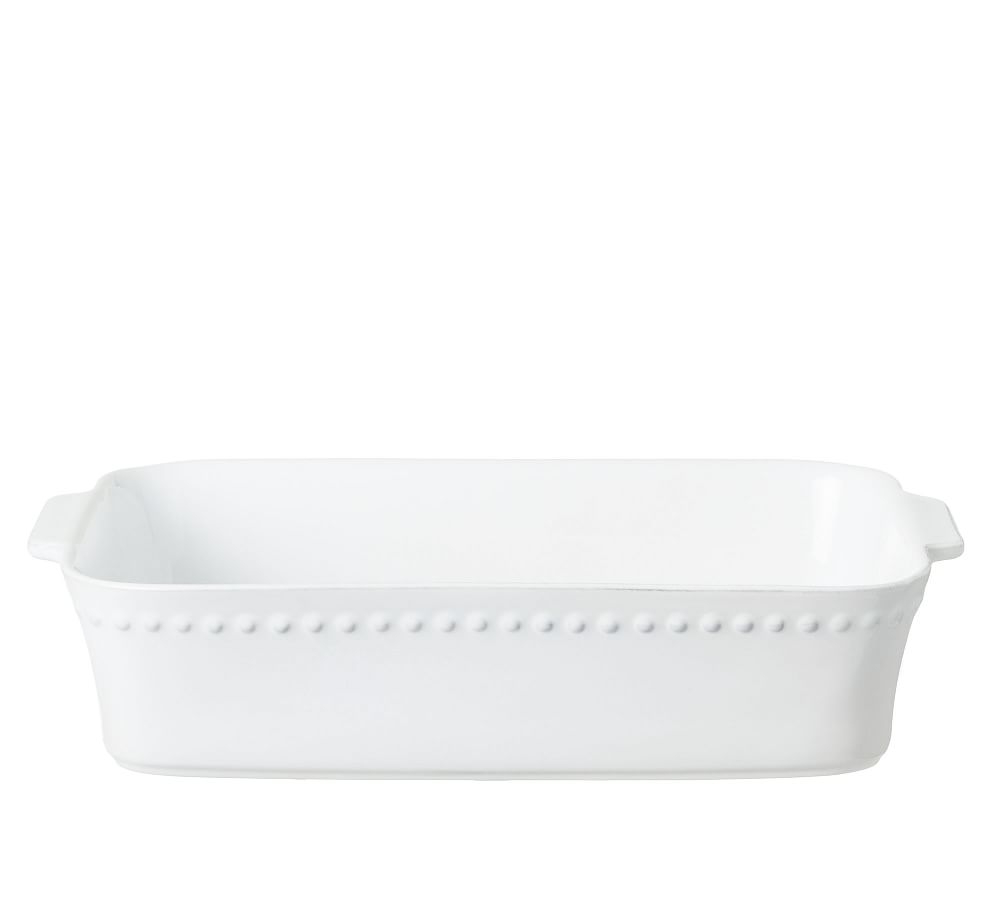 Costa Nova Pearl Stoneware Rectangular Baker, 15" - White - Image 0