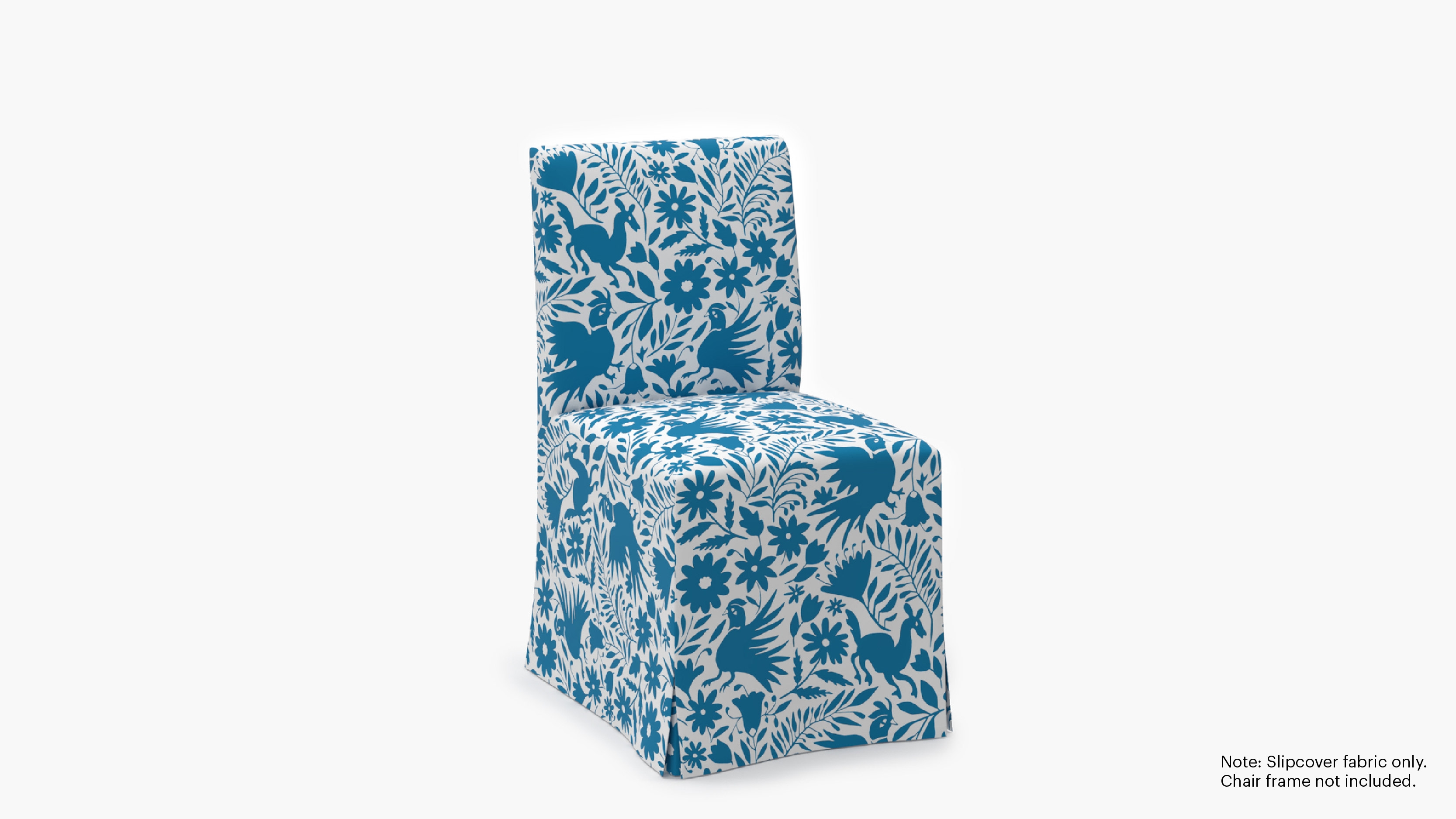 Slipcovered Signature Dining Chair - Cover Only, Cerulean Frida - Image 1