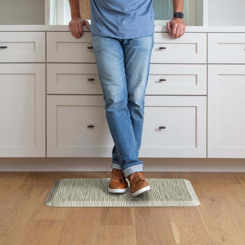 GelPro OffSet Green Comfort Kitchen Mat, 20"x32" - Image 1