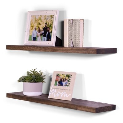Carissa 2 Piece Poplar Solid Wood Floating Shelf - Image 0