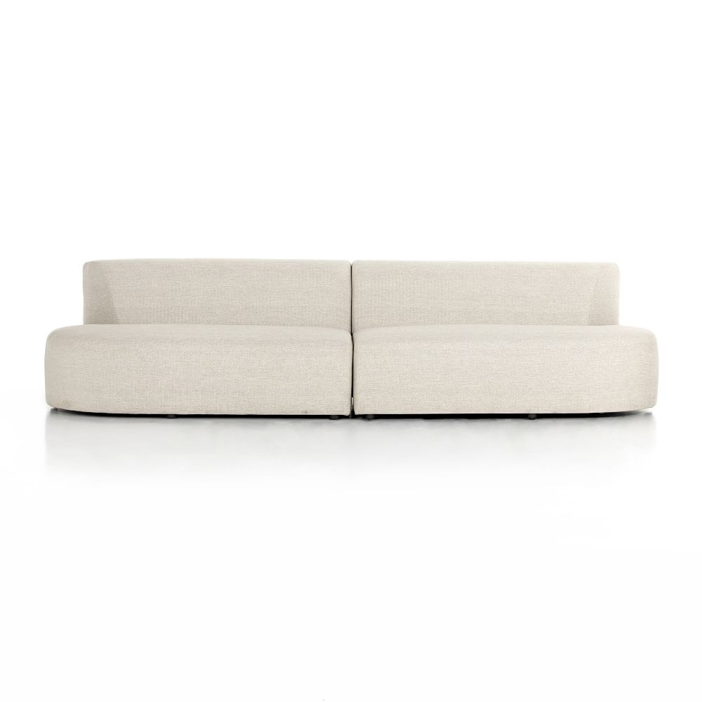Curved Back 2-Piece Sectional, Faye Sand - Image 0