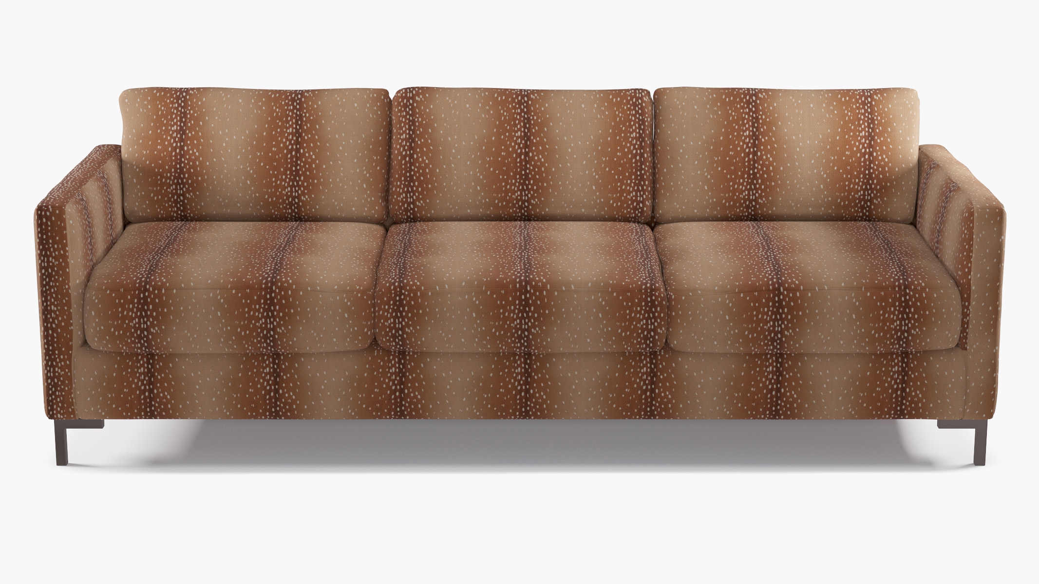 Modern Sofa, Antelope, Bronze L Leg - Image 0