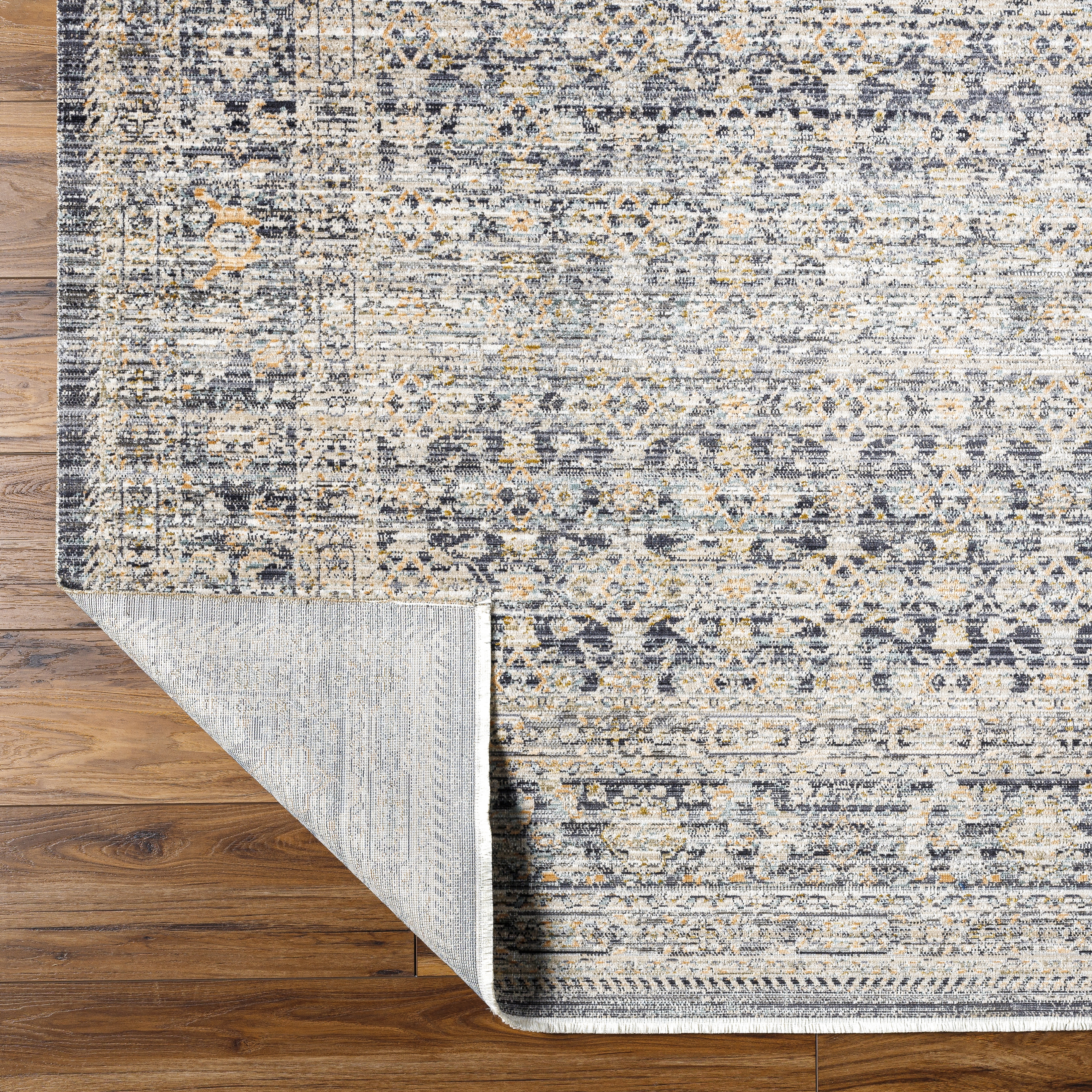 Margaret Gray Outdoor 2'7" x 7'3" Machine Woven Rug - Image 5