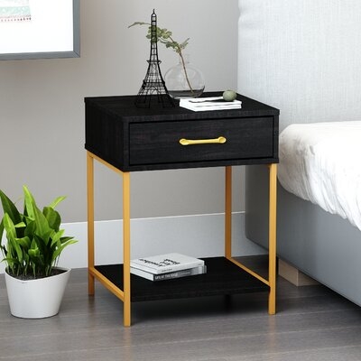 Nightstand, End Table, Side Table With Drawer And Shelf - Image 0