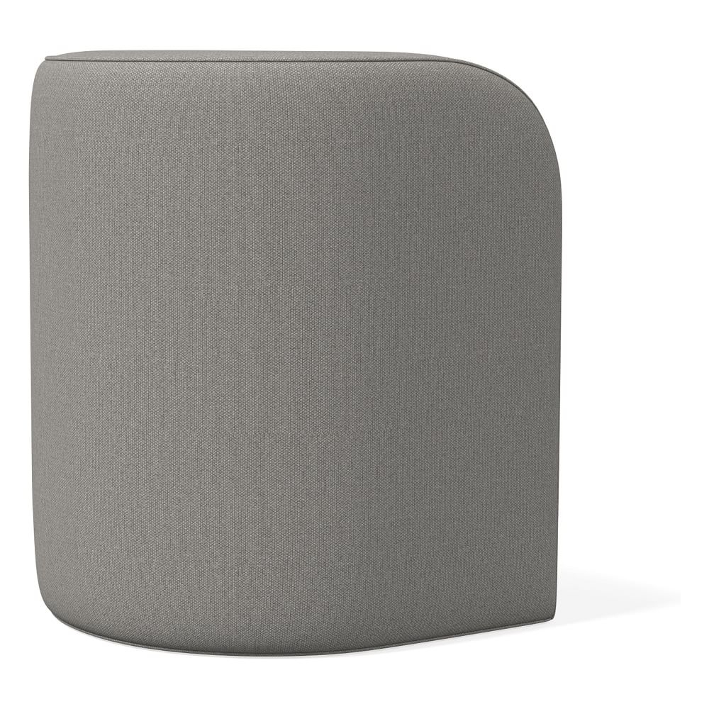 Tilly Small Ottoman, Poly, Performance Washed Canvas, Storm Gray, Concealed Support - Image 0