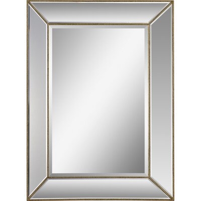 Kearsarge Gold Beaded Rectangular Frame Wall Mirror - Image 0
