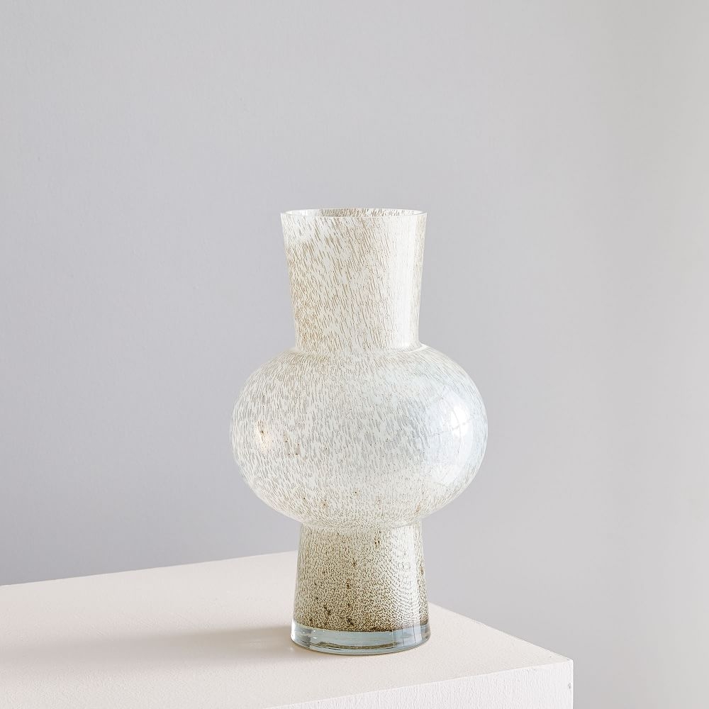 Jade Colored Glass Vases, Medium Vase, Champagne - Image 0