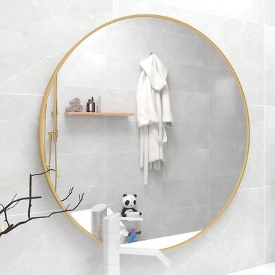 Large Round Farmhouse Circular Mirror For Wall Décor - Image 0