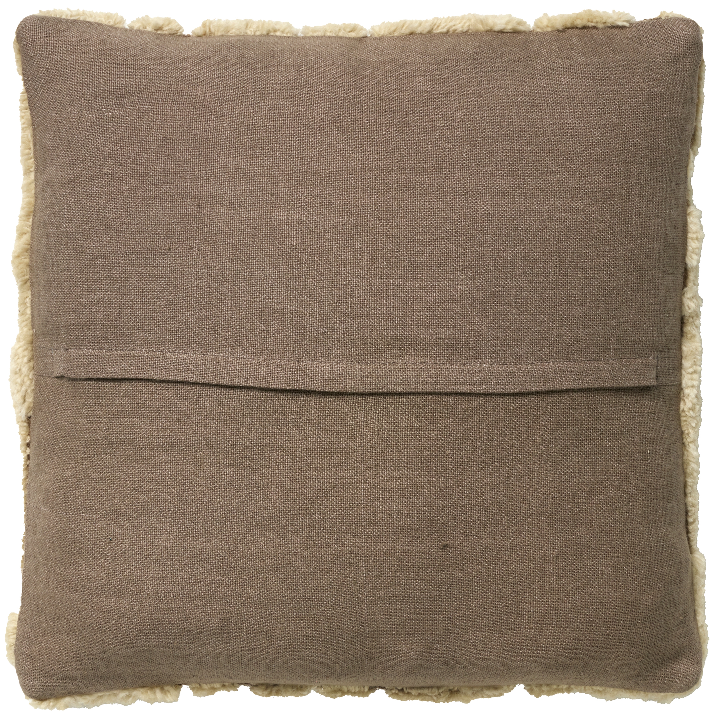 Zoya OTH01 Handmade Abstract White Square Pillow Cover (24"x24") - Image 2