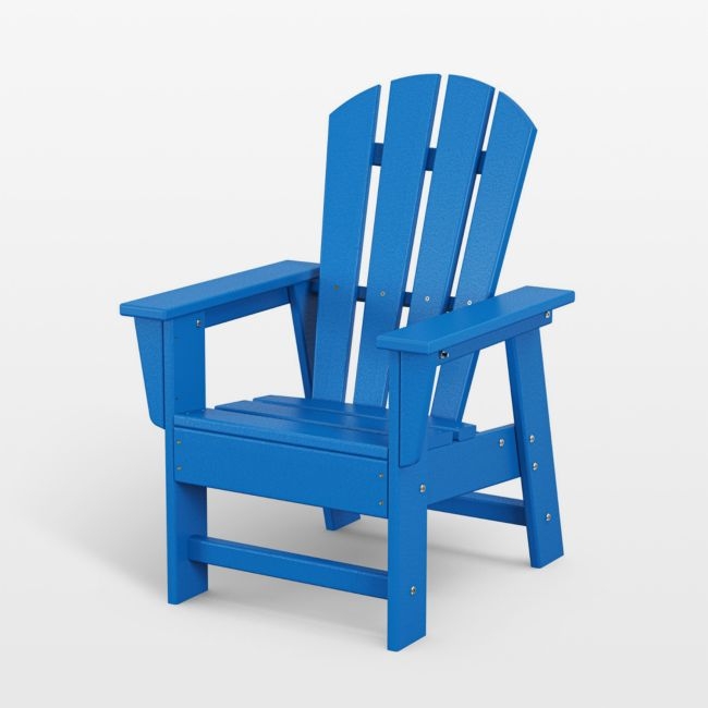 Pacific Blue Outdoor Kids Adirondack Chair by POLYWOOD ® - Image 0