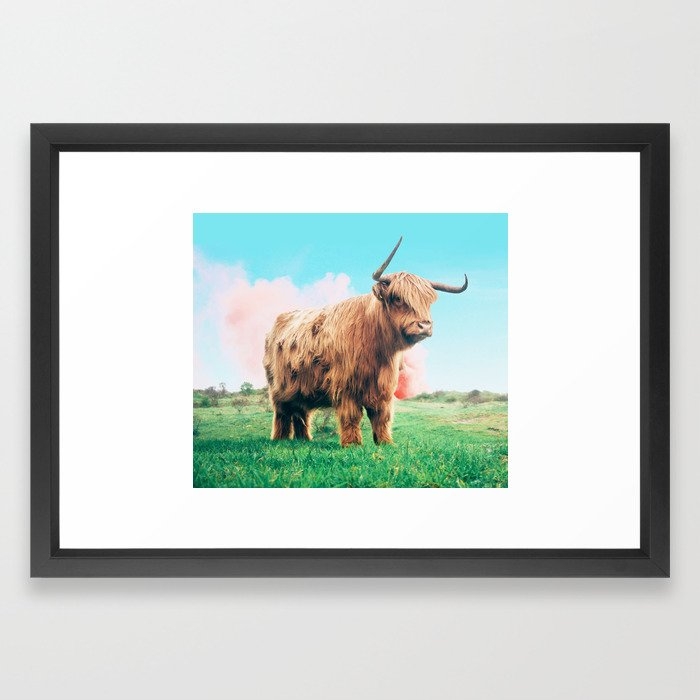 Highland Cow #society6 #decor #buyart Framed Art Print by 83 Orangesa(r) Art Shop - Vector Black - SMALL-15x21 - Image 0