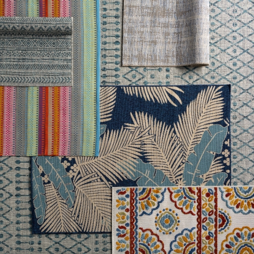 Maritime Green Outdoor 2' x 3' Handmade Rug - Image 1