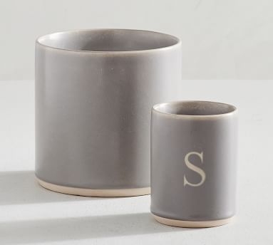 Mason Ceramic Scented Candle, Grey Oak, Graphite Grey, Small - Image 1