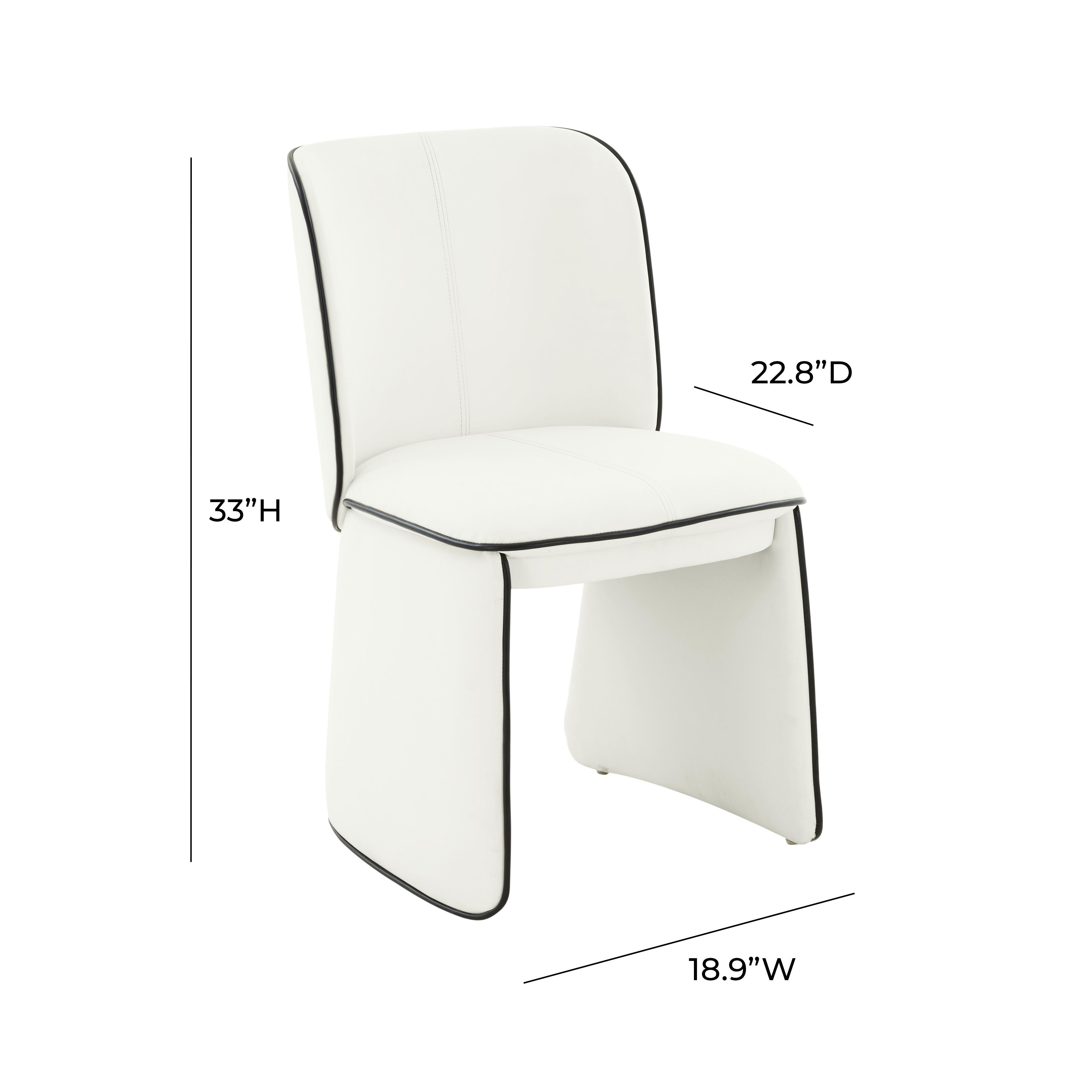 Kinsley Cream Vegan Leather Dining Chair - Image 4