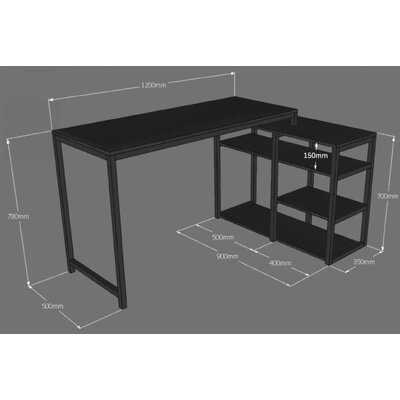 L-Shaped Desk With Storage Shelves - Image 0