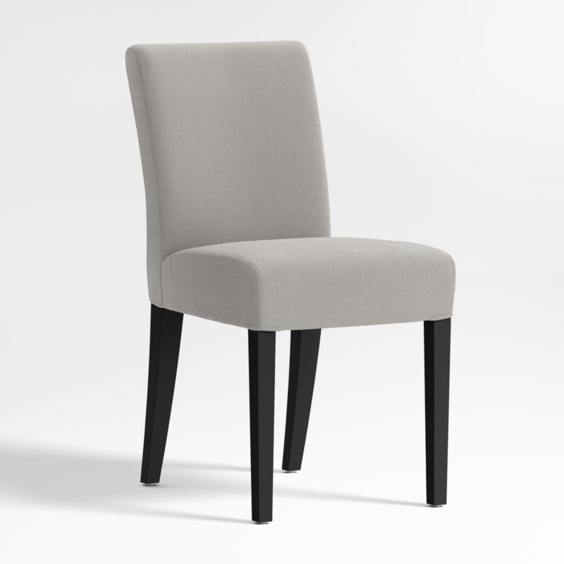 Lowe Pewter Grey Upholstered Dining Chair with Ebony Wood Legs - Image 3
