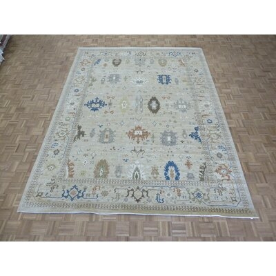 One-of-a-Kind Drumm Hand-Knotted Beige 8'11" x 11'9" Wool Area Rug - Image 0