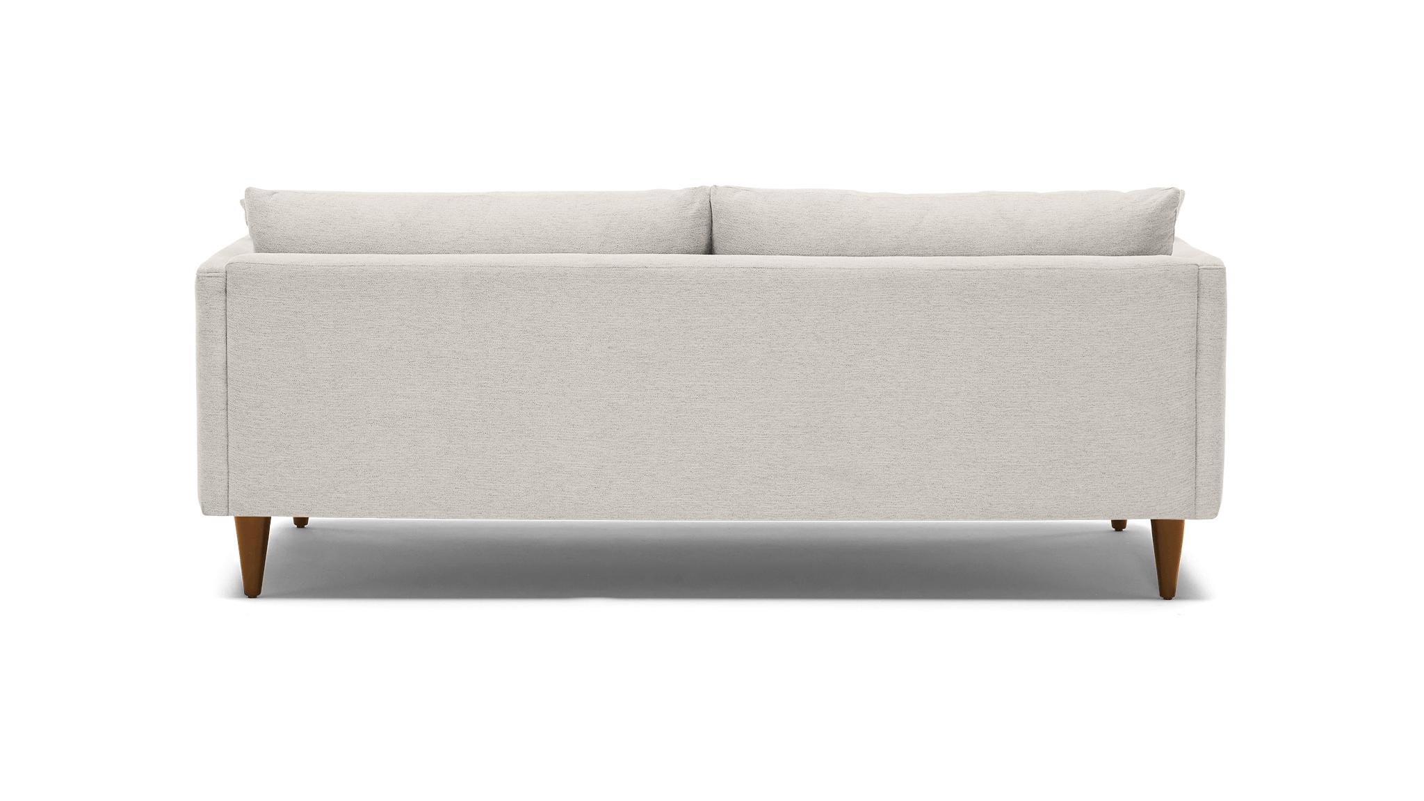 Beige/White Lewis Mid Century Modern Sofa - Merit Dove - Mocha - Cone - Image 4