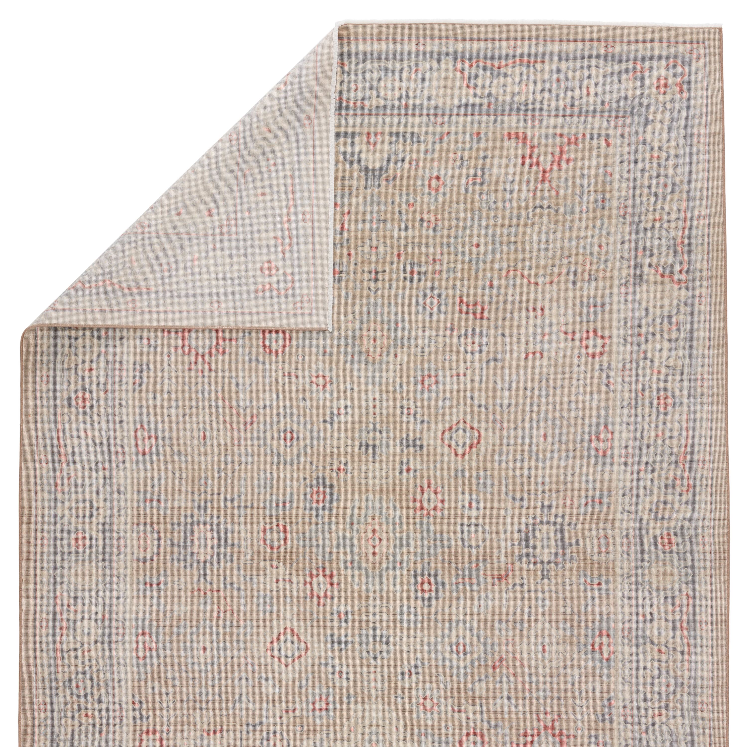 Carmelle Oriental Tan/ Red Area Rug (6'5"X9'9") - Image 2
