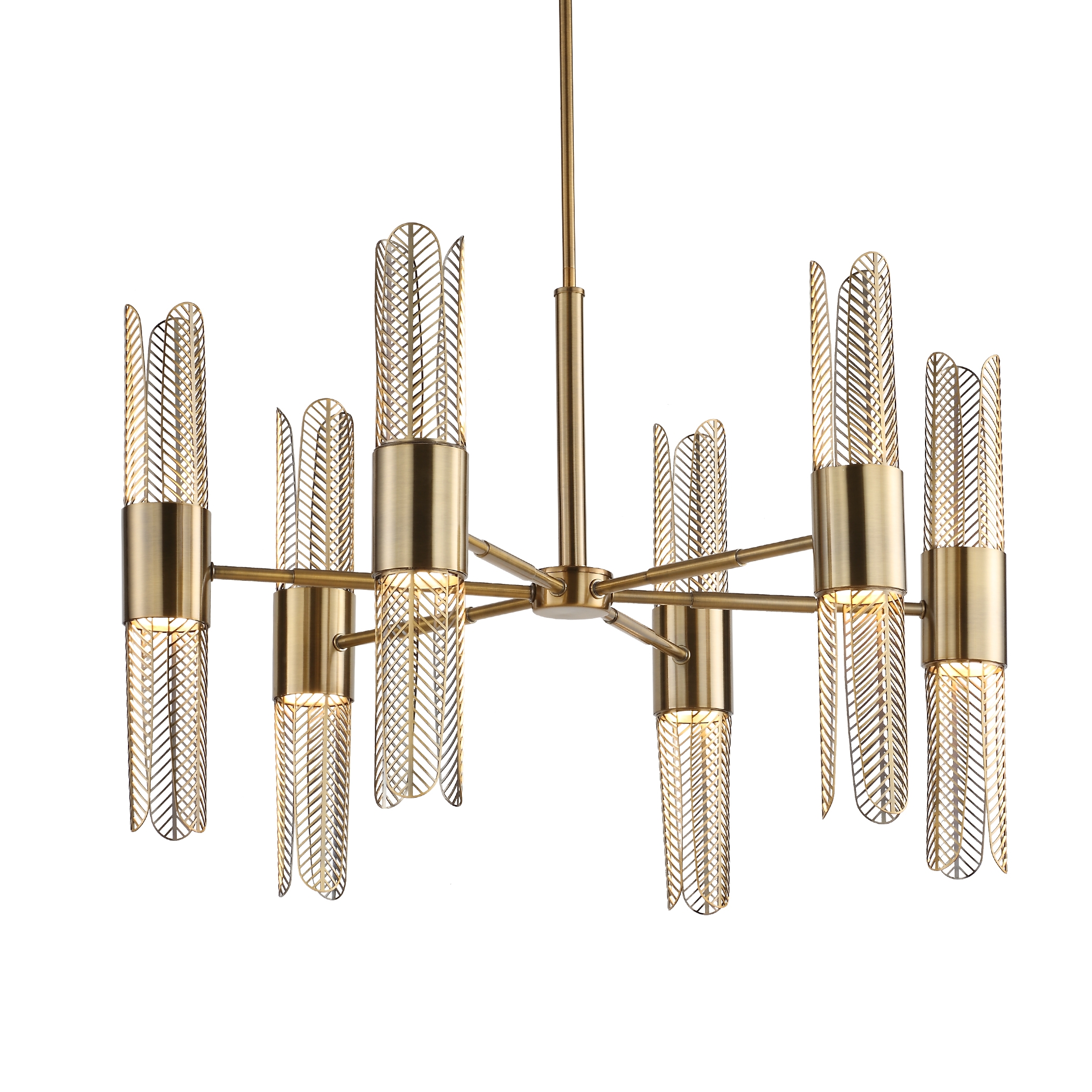 Cret 12 Light Brass Chandelier - Image 8