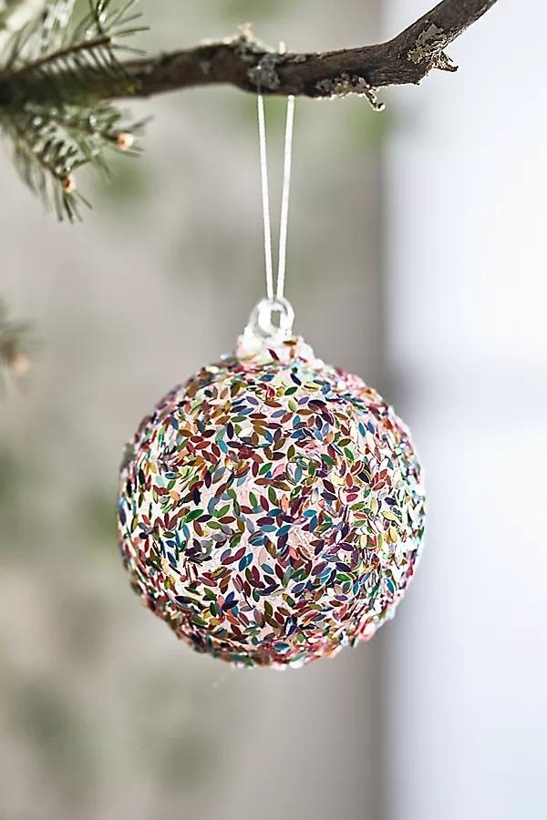 Sprinkle Glass Globe Ornament - Image 0