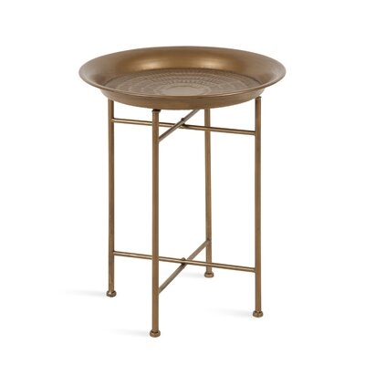Pasquale Hammered Metal End Table - Image 0