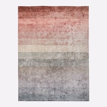 Stripe Gradiant Rug, 8'x10', Dusty Blush - Image 0
