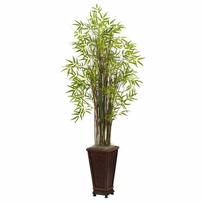 68.5" Artificial Bamboo Floor Plant in Planter - Image 0