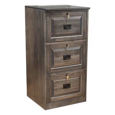 Traditional 3 Drawer File Cabinet 113 Cherry - Image 0
