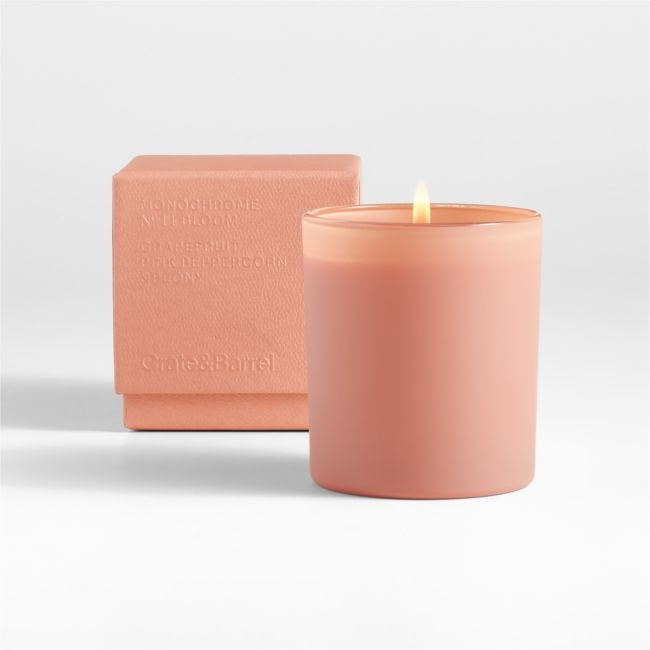 Monochrome No. 11 Bloom 1-Wick Candle - Grapefruit, Pink Peppercorn and Peony - Image 0