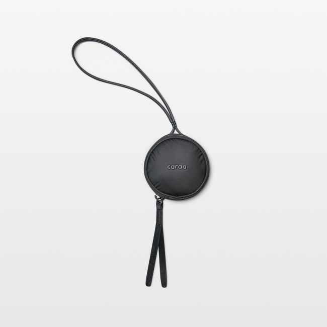 Caraa Black Nylon Antimicrobial Baby Pacifier Holder - Image 0