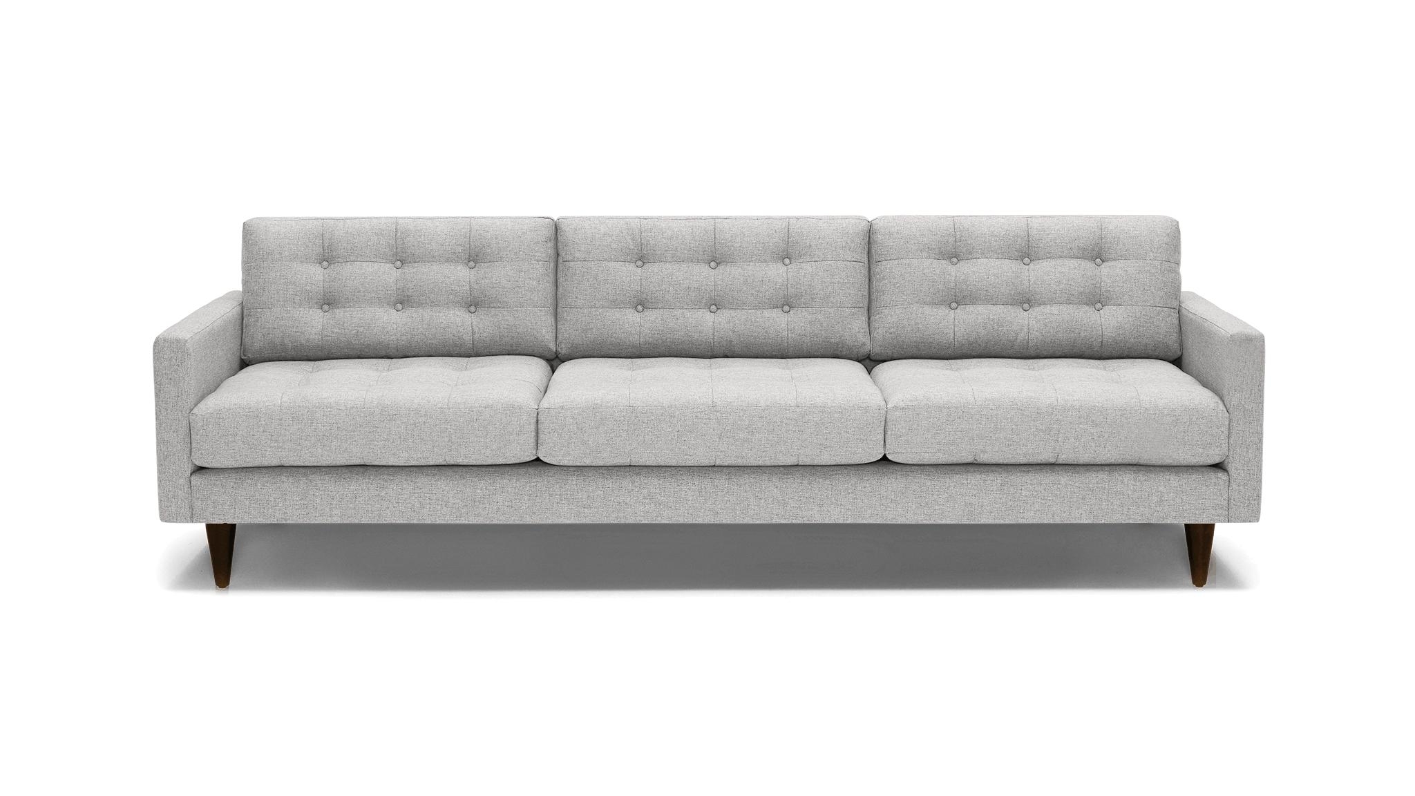 Gray Eliot Mid Century Modern Grand Sofa - Sunbrella Premier Fog - Mocha - Image 0