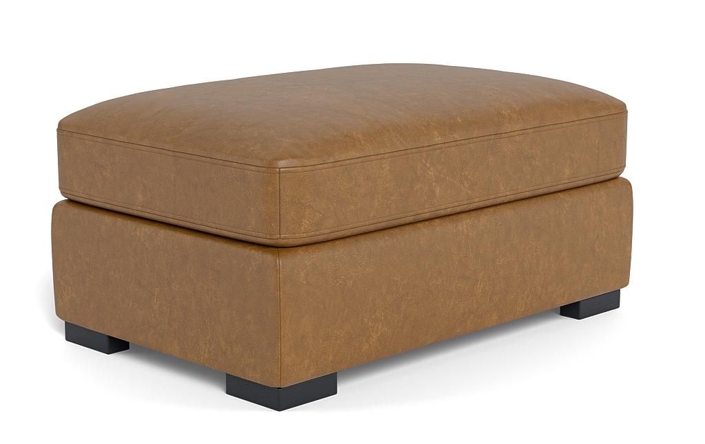 Scarlett Leather Rectangle Ottoman - Image 1