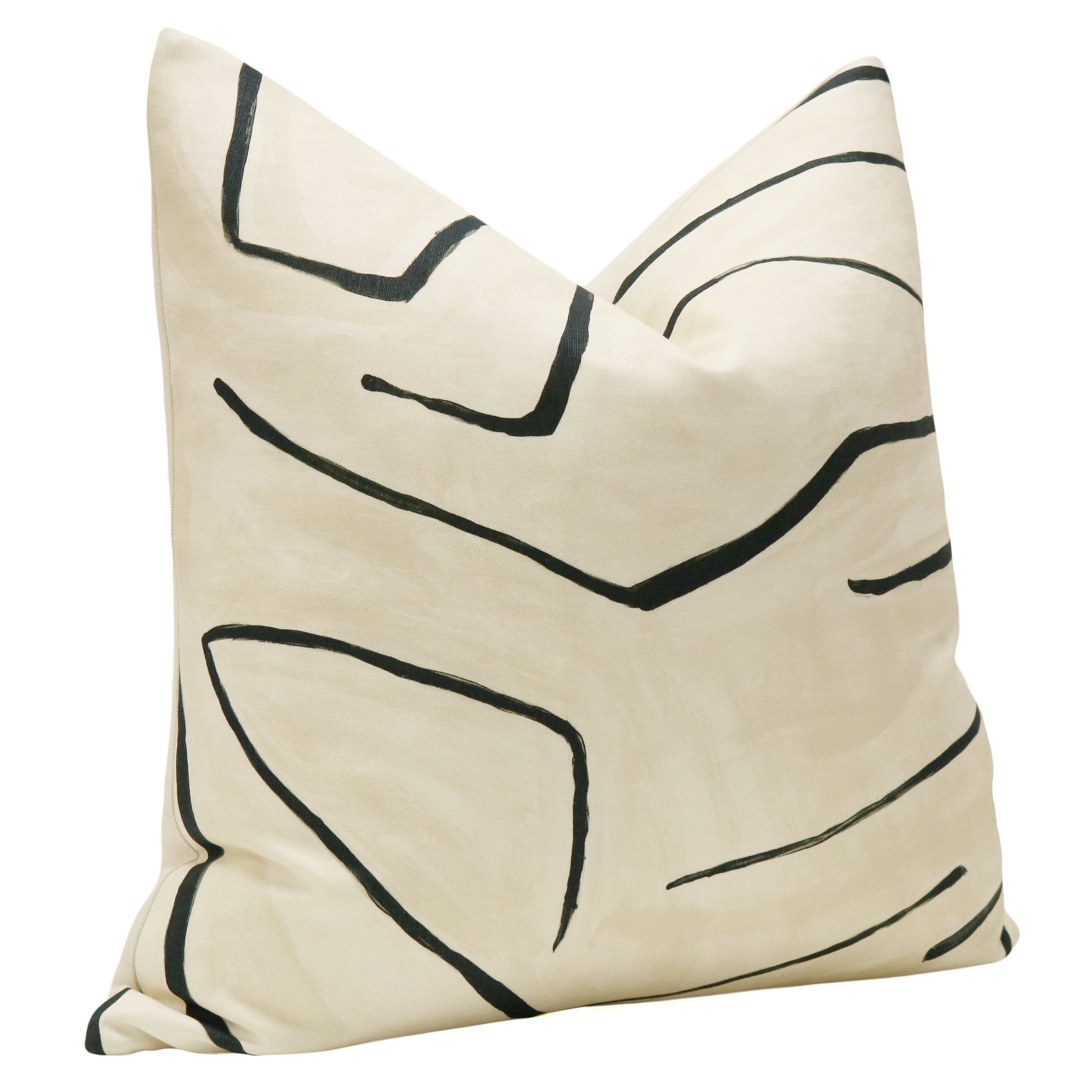 GRAFFITO // LINEN + ONYX - 14" X 36" - Image 1