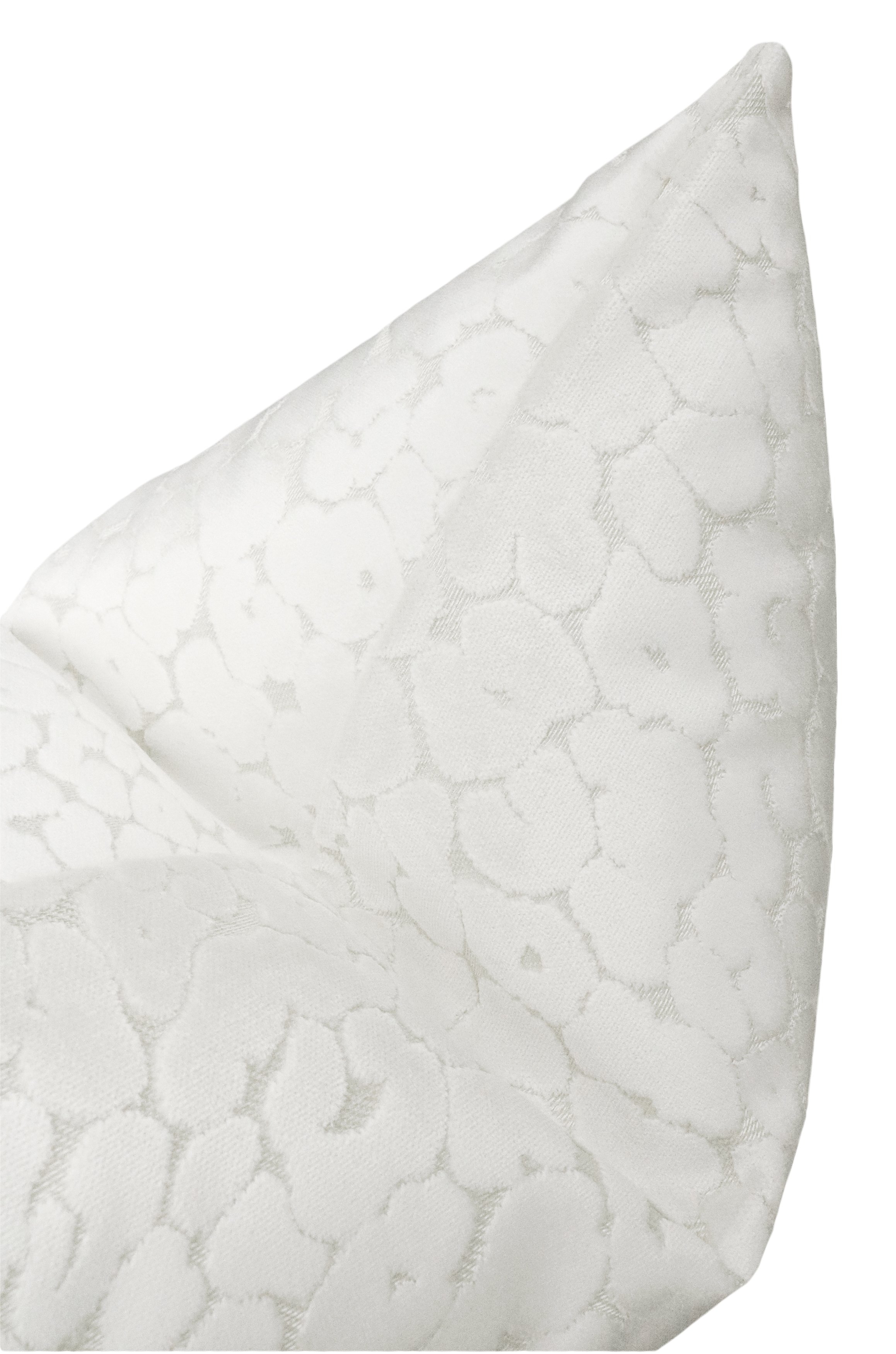 Leopard Cut Velvet // Alabaster - 20" X 20" with pillow insert - Image 2