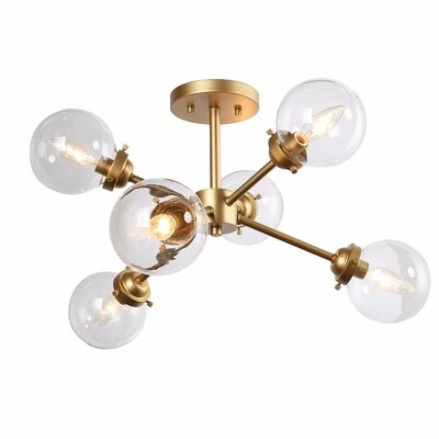 Lacourse 6 - Light 25" Sputnik Sphere Semi Flush Mount - Image 0