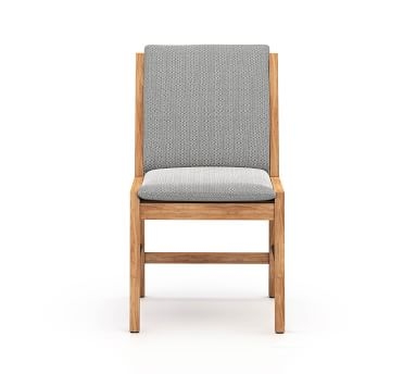 Pratchett FSC(R) Teak Dining Chair, Natural with Charcoal Cushion - Image 4